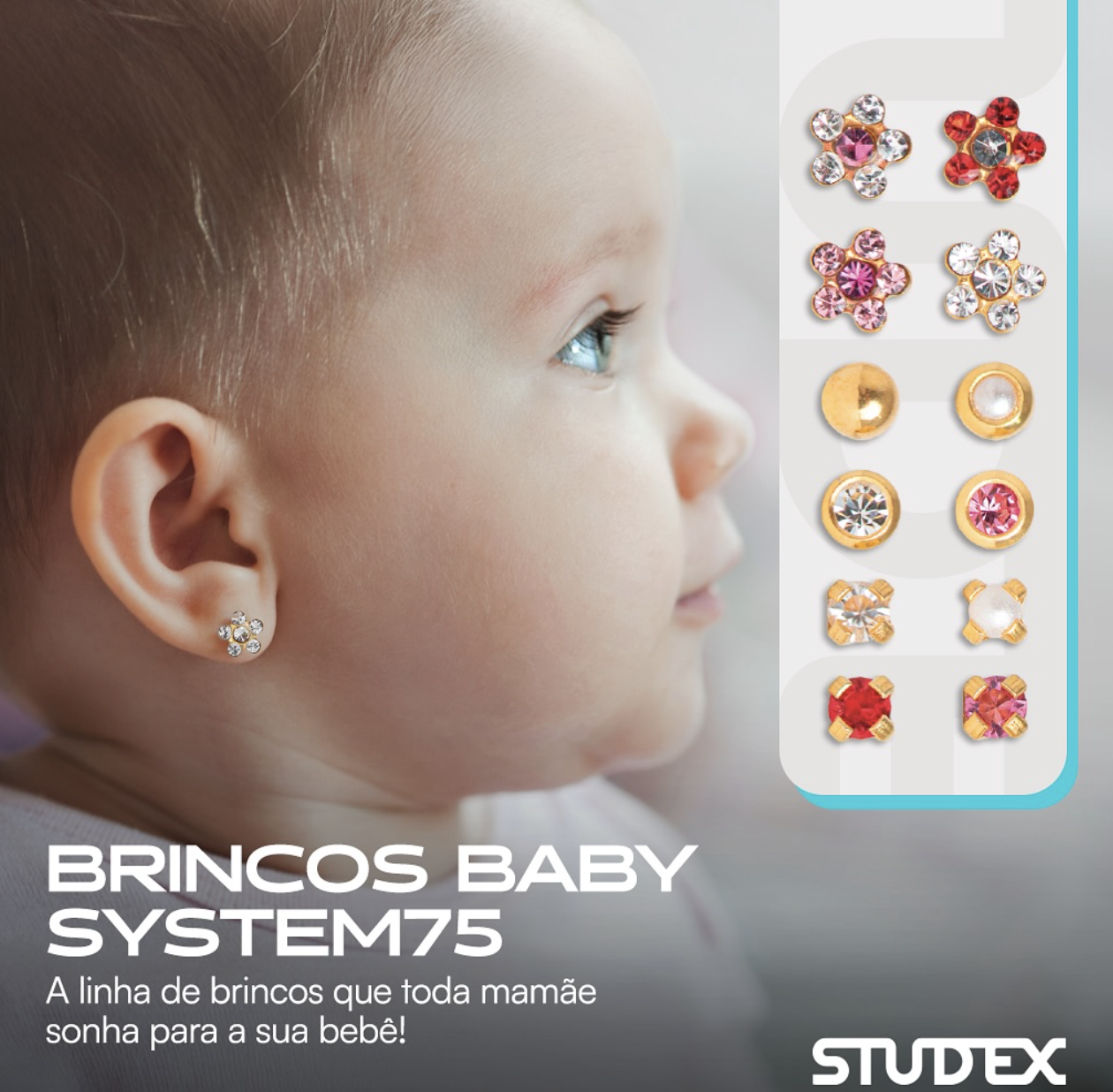 10 par Brinco Infantil Antialérgico Studex Baby