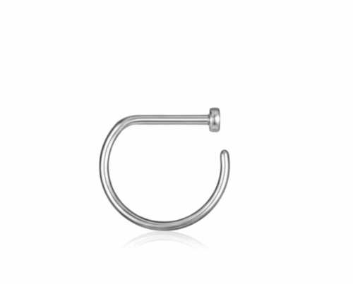 Piercing Argola D-Ring Aço Cirúrgico Cod 10136