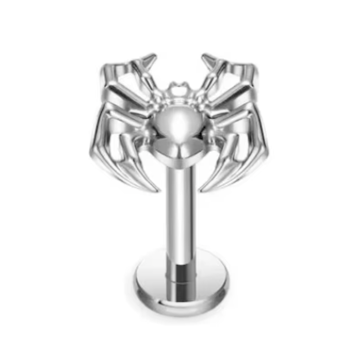 Piercing Labret Titânio Aranha Cod - TC117